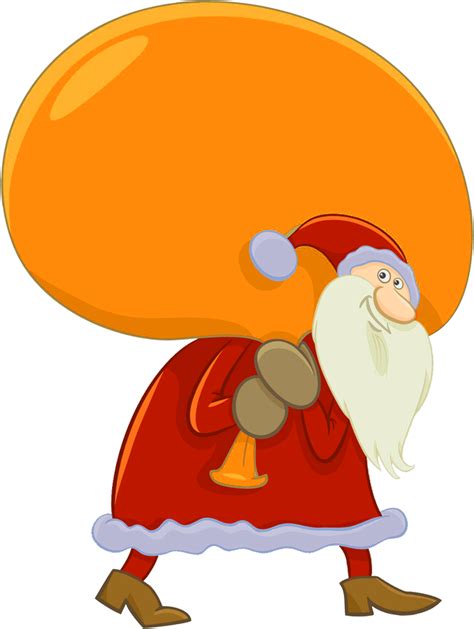 Santa Claus Carry A Big Sack Vector Image Png Tisch Richtig Decken