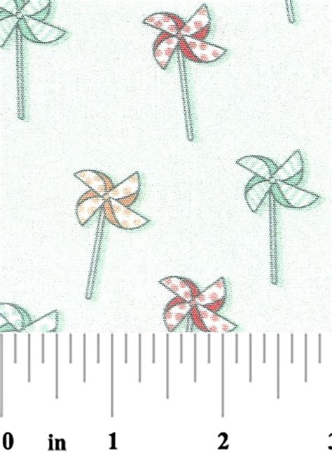 Pinwheel Fabric Green Red And Orange Pinwheels Print Fabric