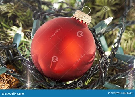 Shiny Red Christmas Ornament Stock Image Image Of Celebration