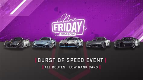 Asphalt Noir Black Friday Season Burst Of Speed Event Easy