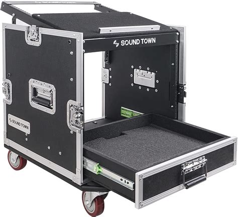 Sound Town 10U PA DJ Pro Audio Rack Road ATA Case With 2U Drawer 11U