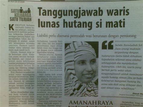 Hutang Si Mati Jelaskan Sebelum Membahagi Pusaka Kepada Waris