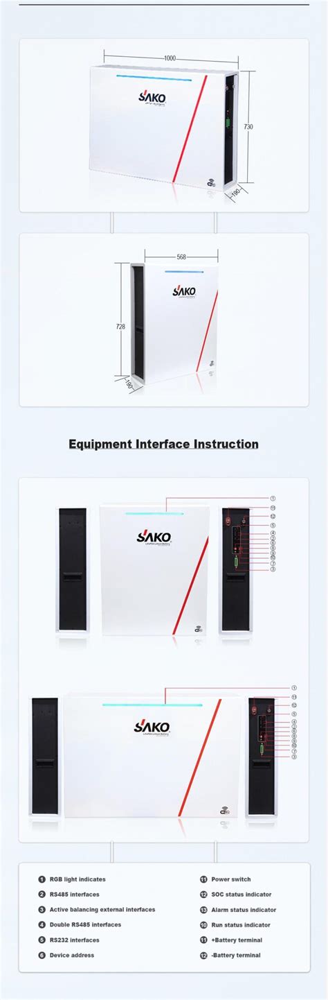 Sako Competitive Wall Stand Lithium Battery Pack With V Ah Sako