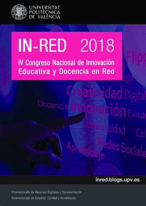 Pdf Libro De Actas In Red 2018 Iv Congreso Nacional De Innovación