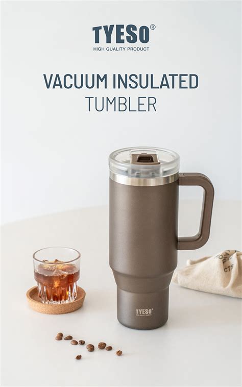Tyeso Ts Ts Ml Ml Vacuum Insulated Tumbler Keep Cold And Hot With Handle And