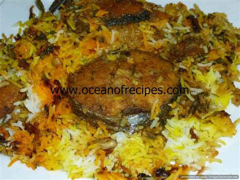 Kerala style spicy fish biryani