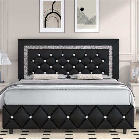 4 Ever Winner Queen Bed Frame With Diamond Headboard No Box Spring