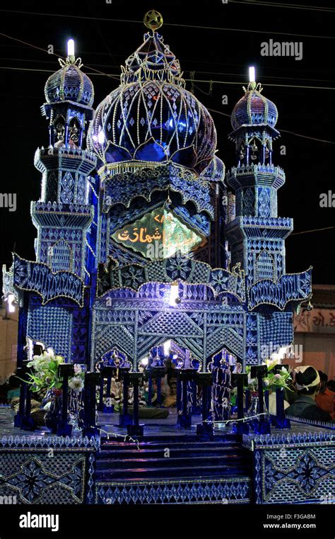 Tazia Muharram Festival Rajkot Gujarat India Asia Stock Photo