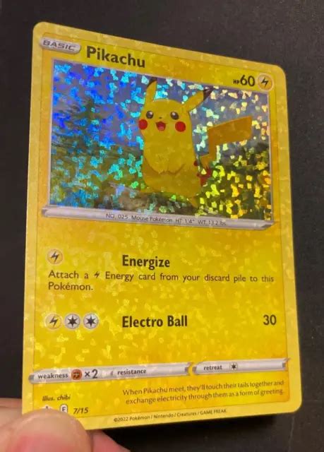 PIKACHU 7 15 HOLO 2022 Pokemon McDonalds Match Battle Card Exc Near