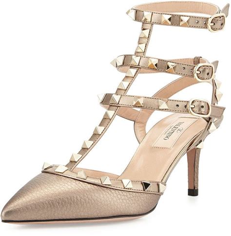 Valentino Garavani Rockstud Caged 65mm Pump Sasso Valentino Rockstud