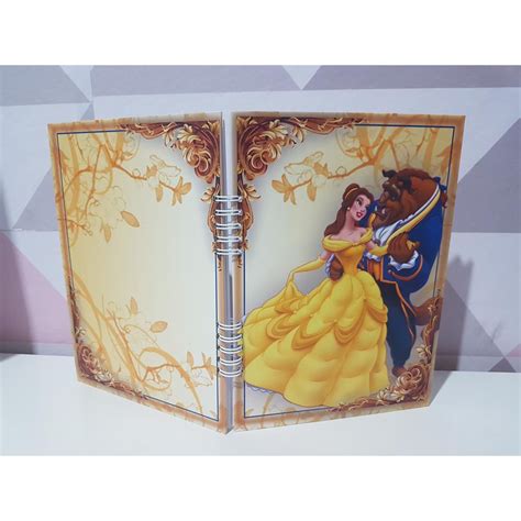 Caderno Bela E A Fera - Caderno a Bela e a Fera | Shopee Brasil