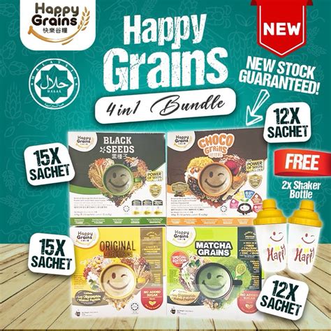 Happy Grains 快乐谷粮 Sachets box Shopee Malaysia