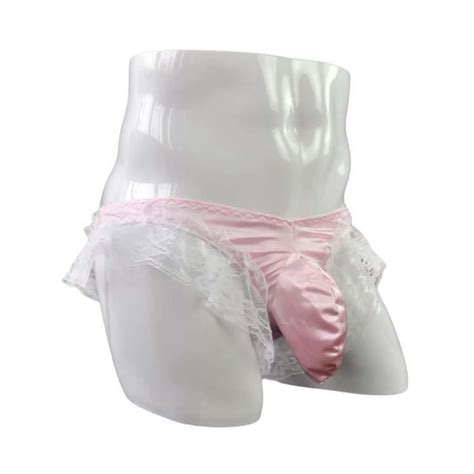 Slip Pour Homme Sissy Lace Bikini Sexy S Duisants Rose Rose Cdiscount Pr T Porter