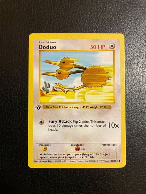 Base Set Doduo 48 102 1st Edition Shadowless Ab 1 Kaufen Auf Ricardo