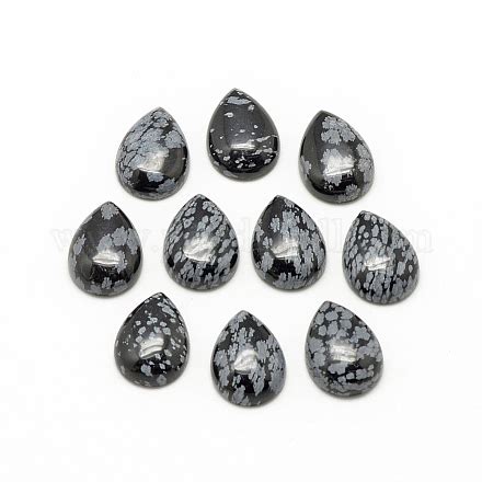 Wholesale Natural Snowflake Obsidian Cabochons Pandahall