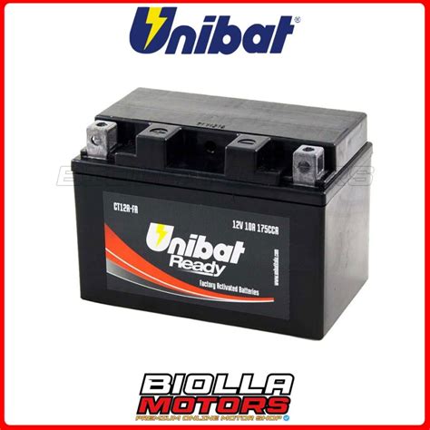 Ct12a Fa Batteria Unibat A Gel 12v 10ah Moto Scooter Quad Cross Yt12