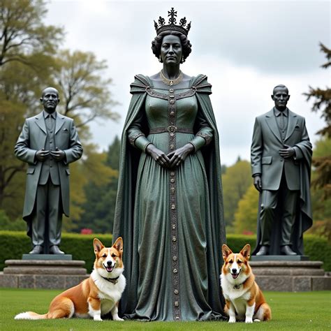 queen elizabeth ii statue  antrim castle gardens stable diffusion