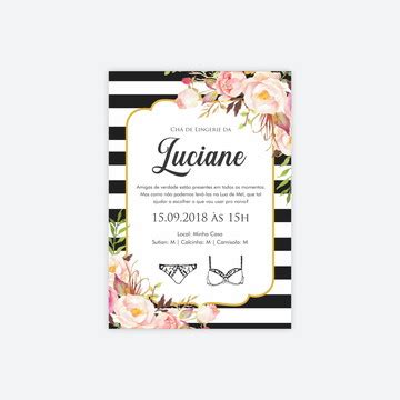 Arte Digital Convite Cha Lingerie Elo