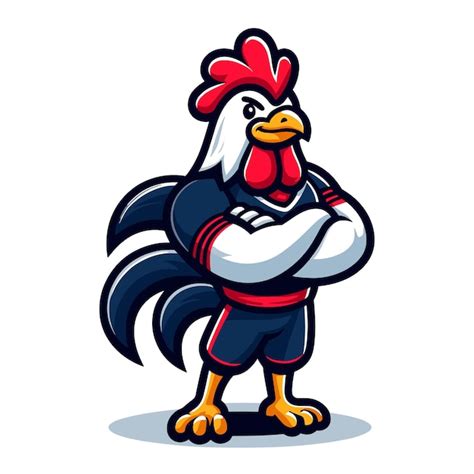 Premium Vector Chicken Rooster Muscle Fighting Sports Mascot Logo