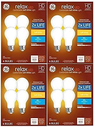 Ge Relax W Equivalent Dimmable Warm White A Led Light Fixture