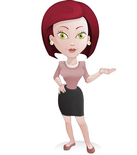 Female Cartoon Characters Vector Illustration With Adobe Illustrator