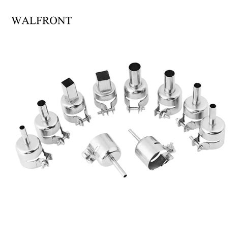 Walfront Pcs Soldering Station Heat Gun Nozzles Round Square Welding Blower Nozzles Hot Air