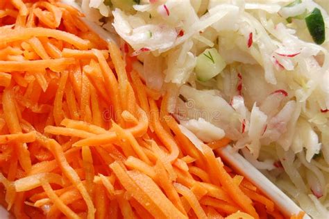 Salad from Carrots and Cabbage Stock Image - Image of fresh, eating ...