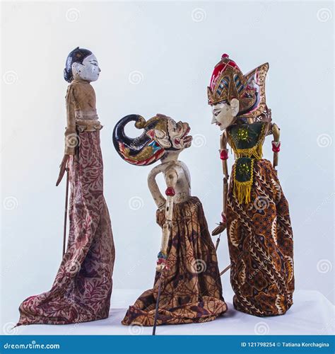 Emotional Scene Of Javanese Traditional Puppet In Traditional Dr Stock