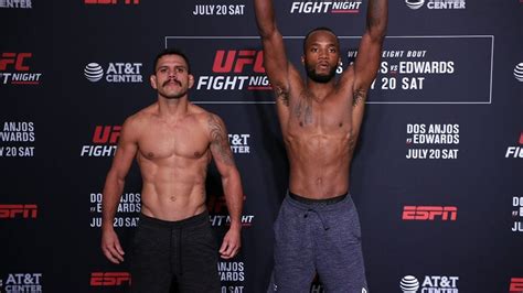 Ufc On Espn Edwards Dos Anjos Compete In Main Event