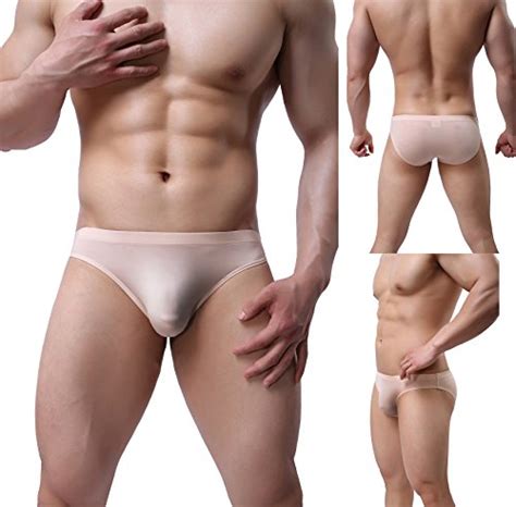 Neiku Men S Sexy Ice Silk Bikini Underwear Low Rise Seamless Breathable