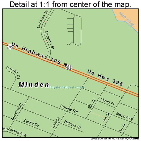 Minden Nevada Street Map 3247000