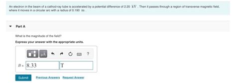 Solved An electron in the beam of a cathod-ray tube is | Chegg.com