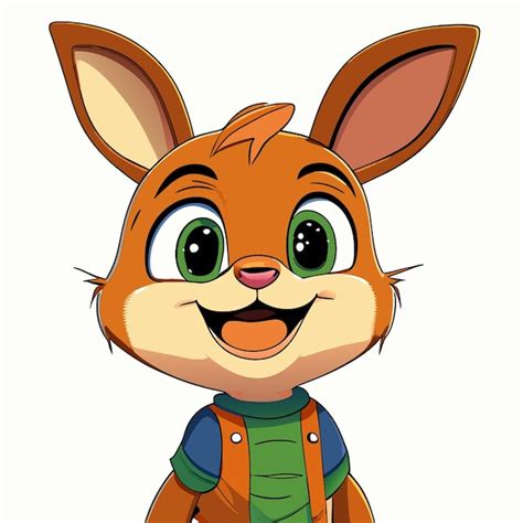 Jackrabbit bonito alegre bom fácil de colorir desenho infantil