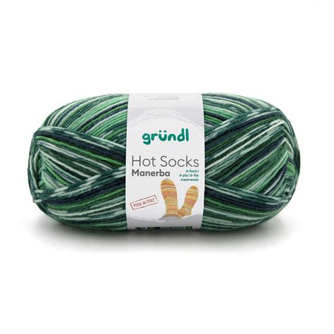 Hot Socks Manerba 6 f hellgrün tannengrün nachtbla u nat 150gr Wolle Profi Winkler Fritz