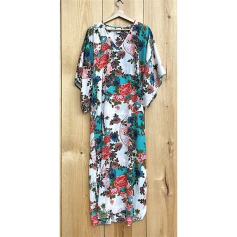 Natori Intimates Sleepwear Natori Floral Long Kimono Robe Sz