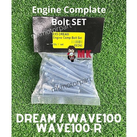 ENGINE Complete Bolt SCREW SET Honda Ex5 DREAM Wave100 Wave100R