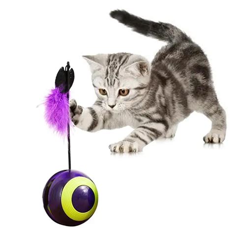 Funny Pet Cat Toys Tumbler Ball Toy Funny Teaser Wobble Toy With Color