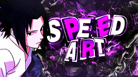 [speed Art] Banner De Sasuke Free Gfx By Sakura Gfx Youtube