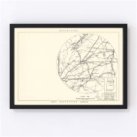 Vintage Map Of Alabama By Ted S Vintage Art