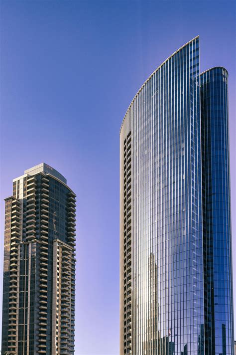 cumulus clouds  high rise building  stock photo