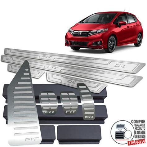 Descanso Pedaleira Soleira Alto Relevo Honda Fit Dx Jr Parts