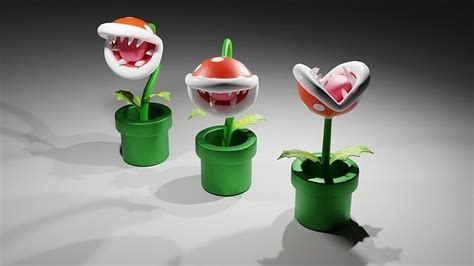 Piranha Plant From Mario 3d Model Cgtrader