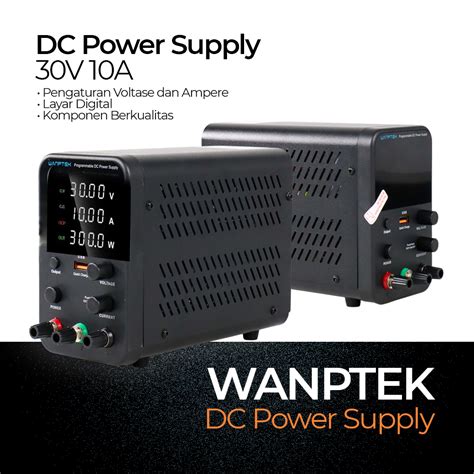 Wanptek Adjustable DC Power Supply 30V 10A WPS3010H Black