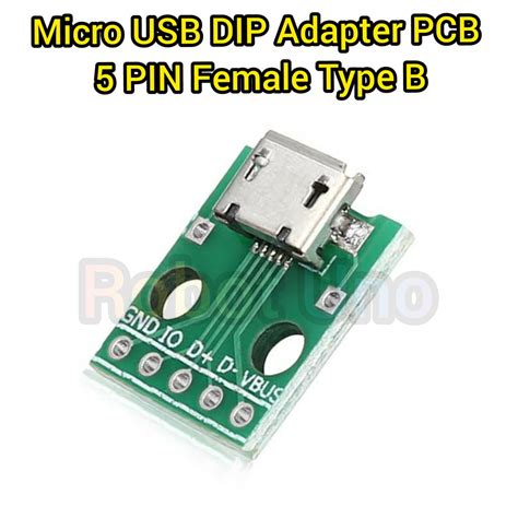 Jual Micro Usb To Dip Adapter 5 Pin Female Type B Module Shopee Indonesia