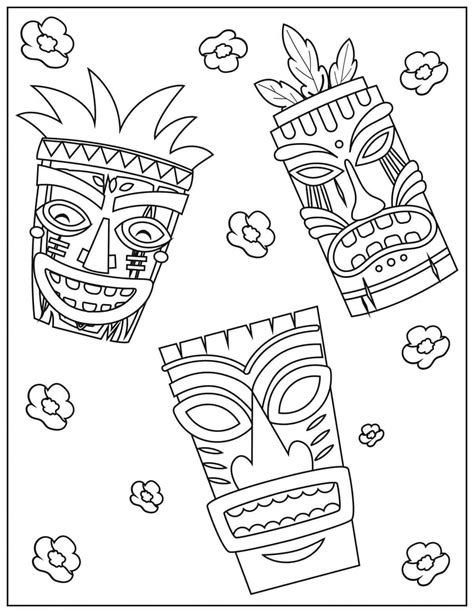 Free Printable Luau Coloring Pages - A Crazy Family