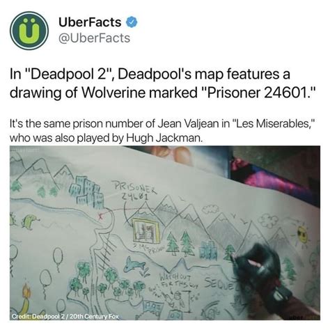 In Deadpool 2 Deadpools Map Features A Drawing Of Wolverine Marked