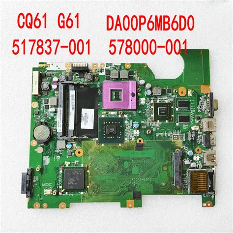 Voor Hp Compaq CQ61 G61 Notebook DAOOP6MB6D0 Moederbord 517837 001 PM45