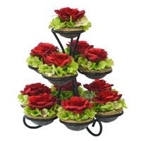 frou frou flowers treasures rustic cake stand