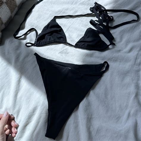 Black Naked Wardrobe Bikini Depop
