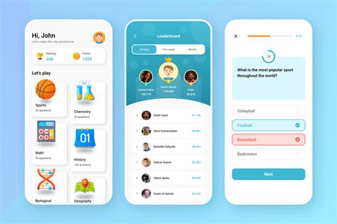 Quiz App Ui Template Free Download Ui Fresh